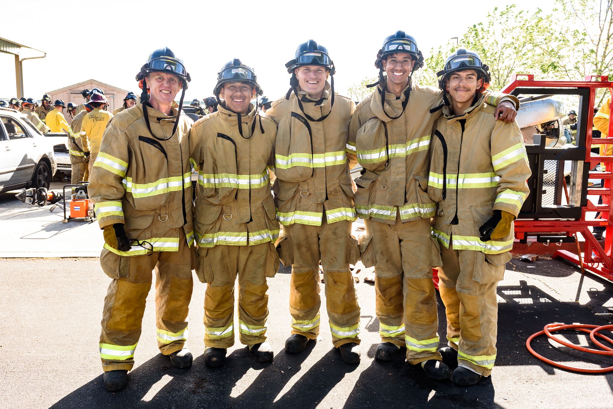 fire students standing together